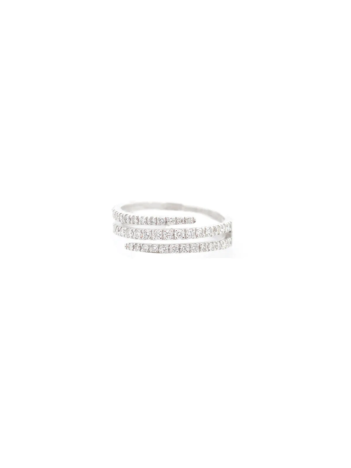 0.44ct Diamond 18K Gold Spiral Ring