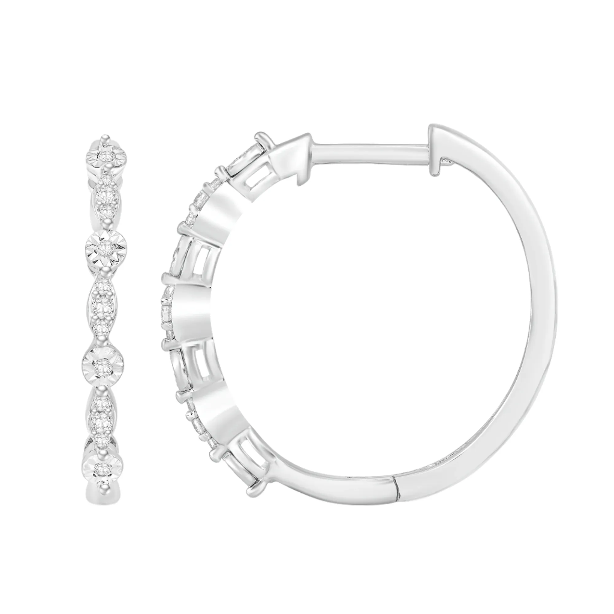 1/6ctw Diamond Hoop Earrings