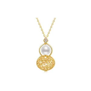 18k Solid Gold Freshwater Pearl Necklace KN00147