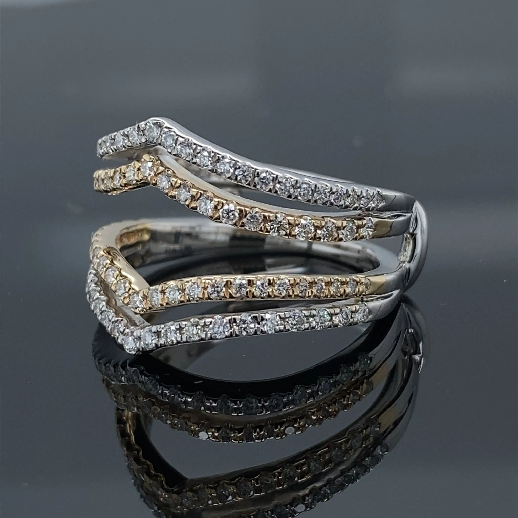 5/8 Carat Diamond Ring Enhancer in 14k Yellow and White Gold