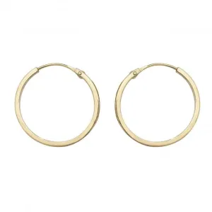 9ct Yellow Gold 14mm Sleepers Earrings ES150