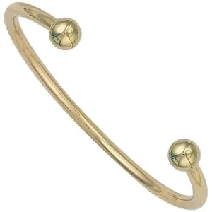 9ct Yellow Gold 3.5mm Solid Torque Bangle 19.5g