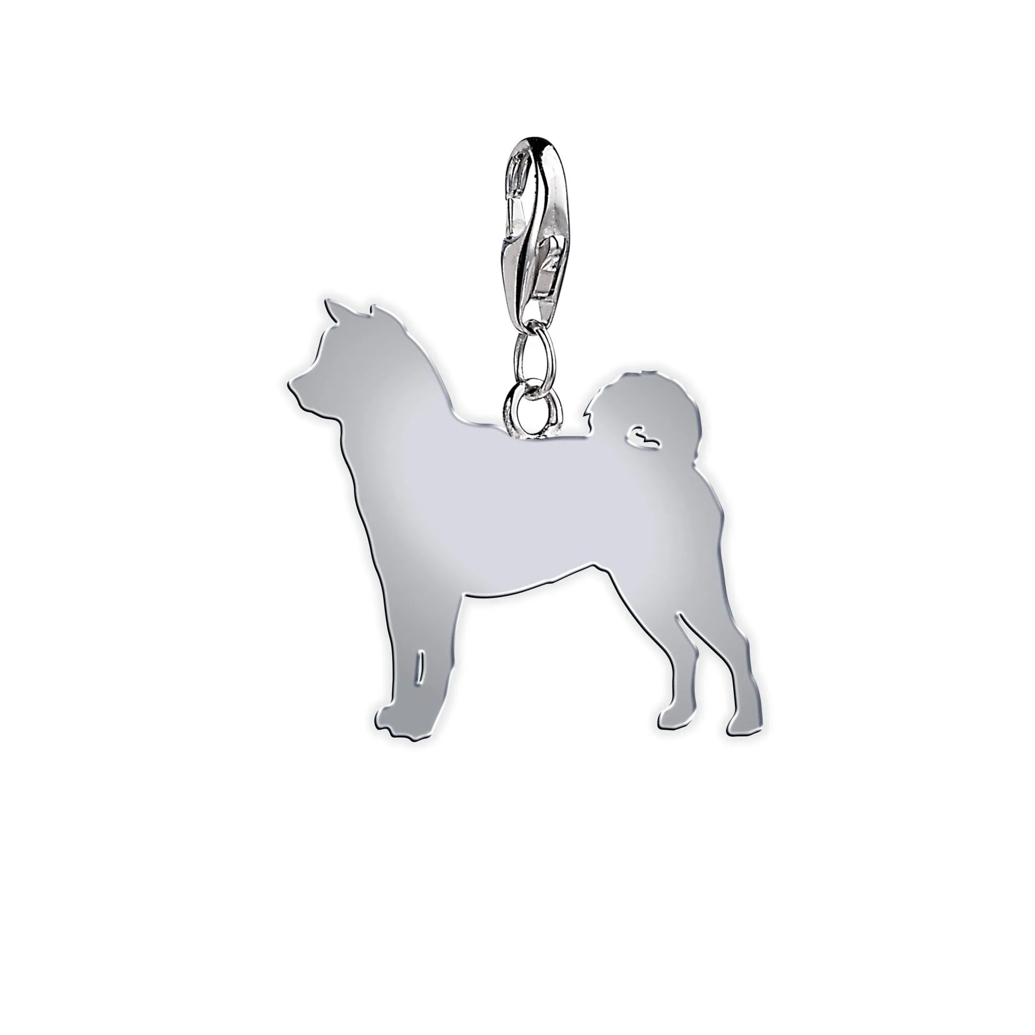 Akita Inu Silhouette Silver Charm