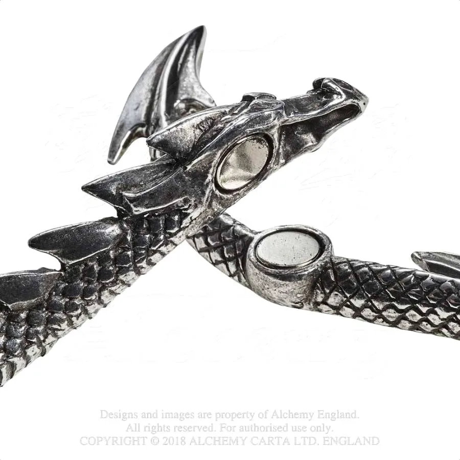 Alchemy Gothic Dragons Lure Bangle A124