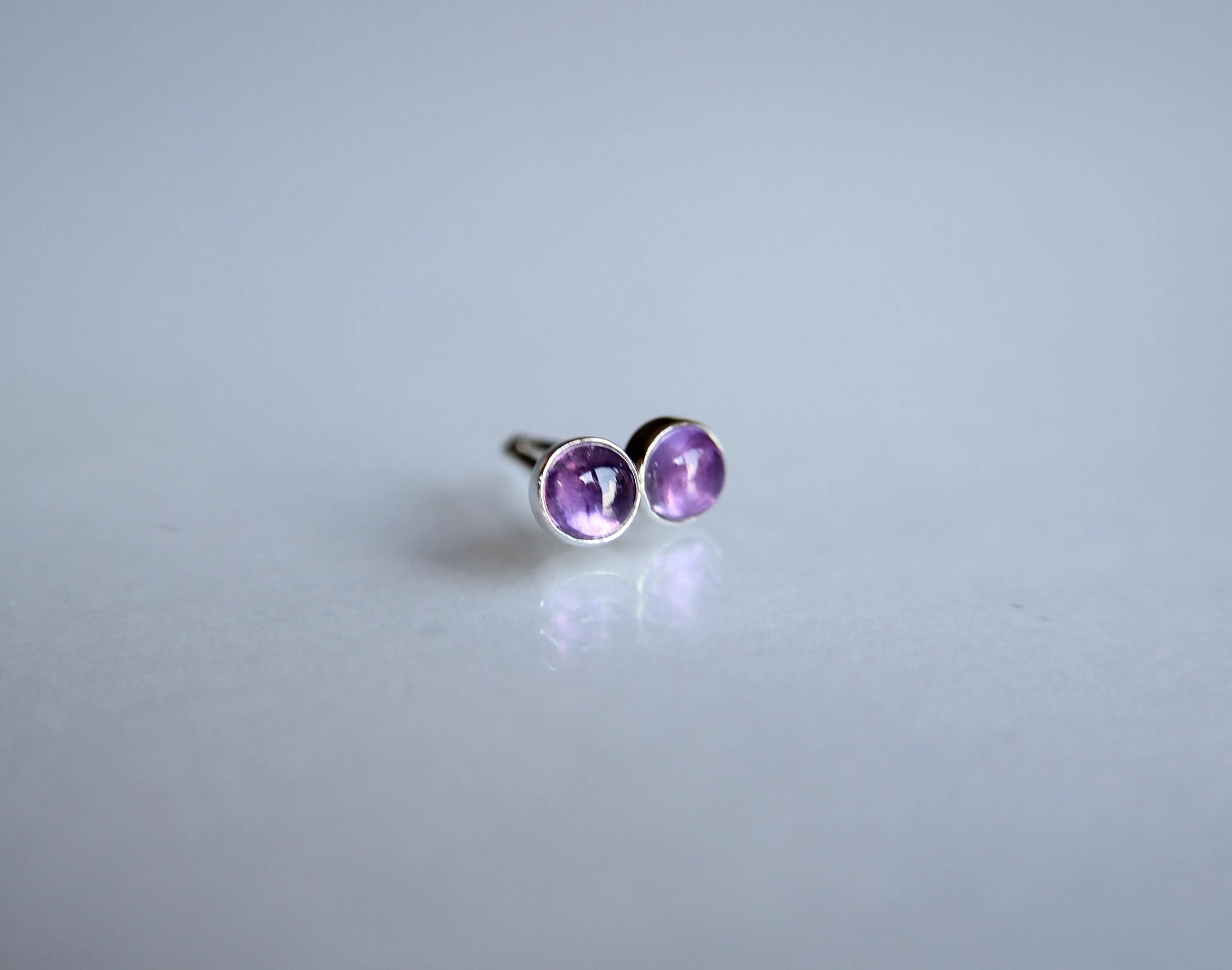 Amethyst Earrings, Gemstone Earrings, Sterling Earrings, Post Earrings, Amethyst Post Earrings, Small Earrings, Minimalist Earrings, Gift