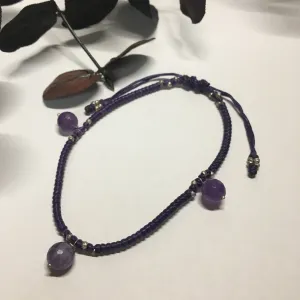 Amethyst Orb Anklet - VANK112