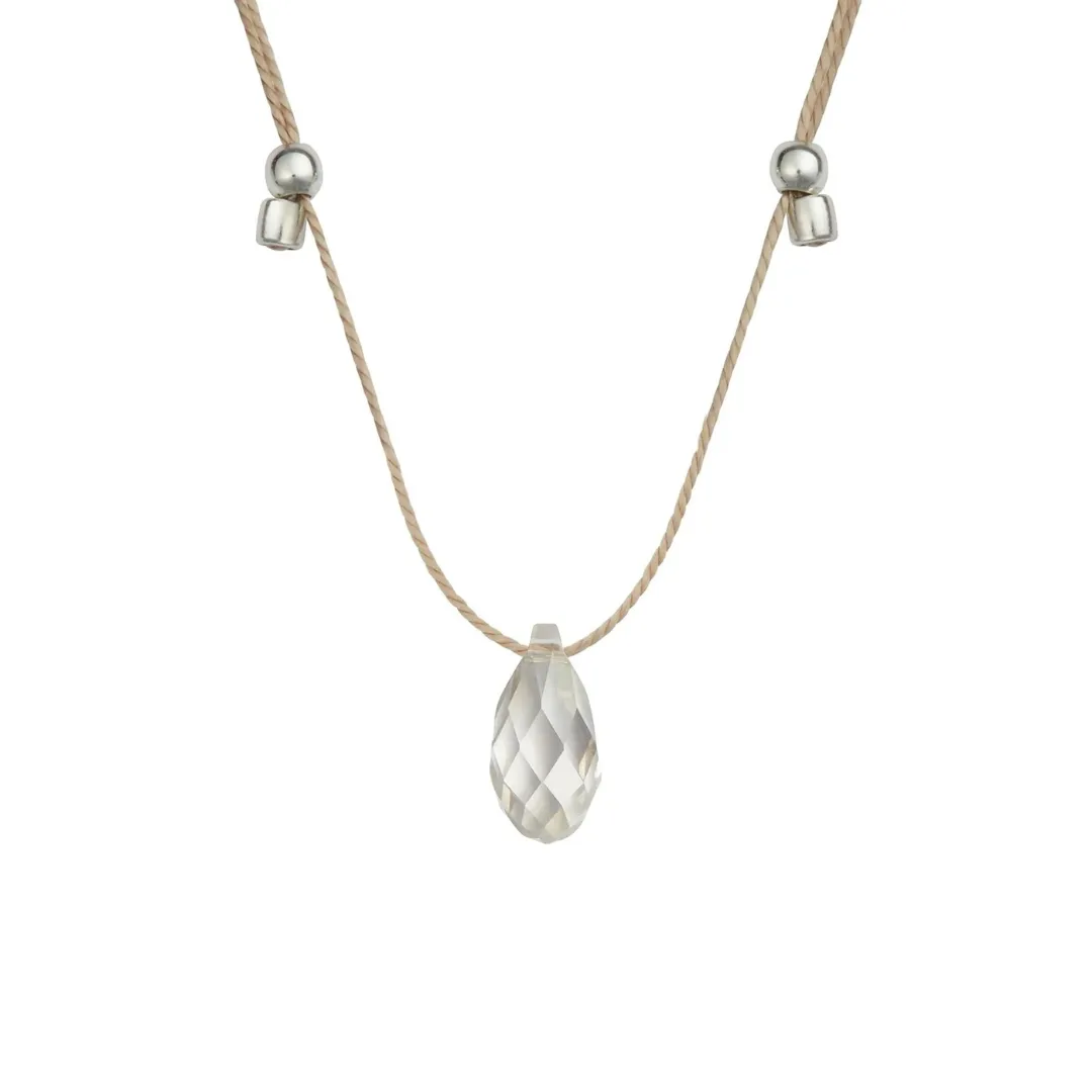 &Livy Silver Shade Hyevibe Crystal Necklace