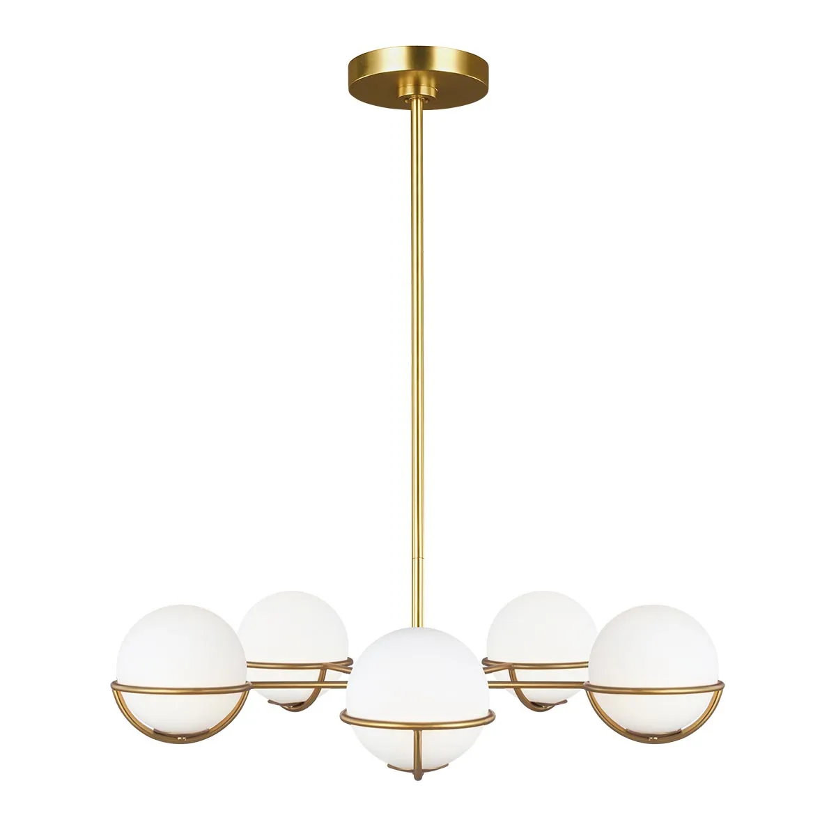 Apollo 5Lt Multi-Arm Pendant - Burnished Brass/Polished Nickel