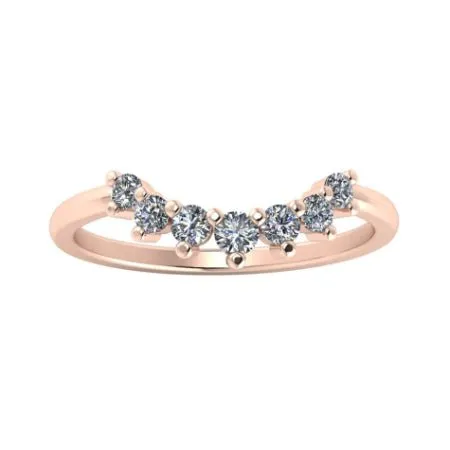 Ayla Curved Trendy Moissanite Wedding Ring