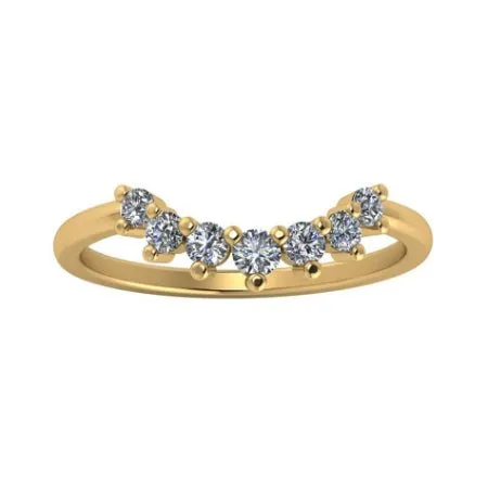 Ayla Curved Trendy Moissanite Wedding Ring