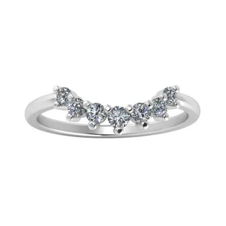 Ayla Curved Trendy Moissanite Wedding Ring