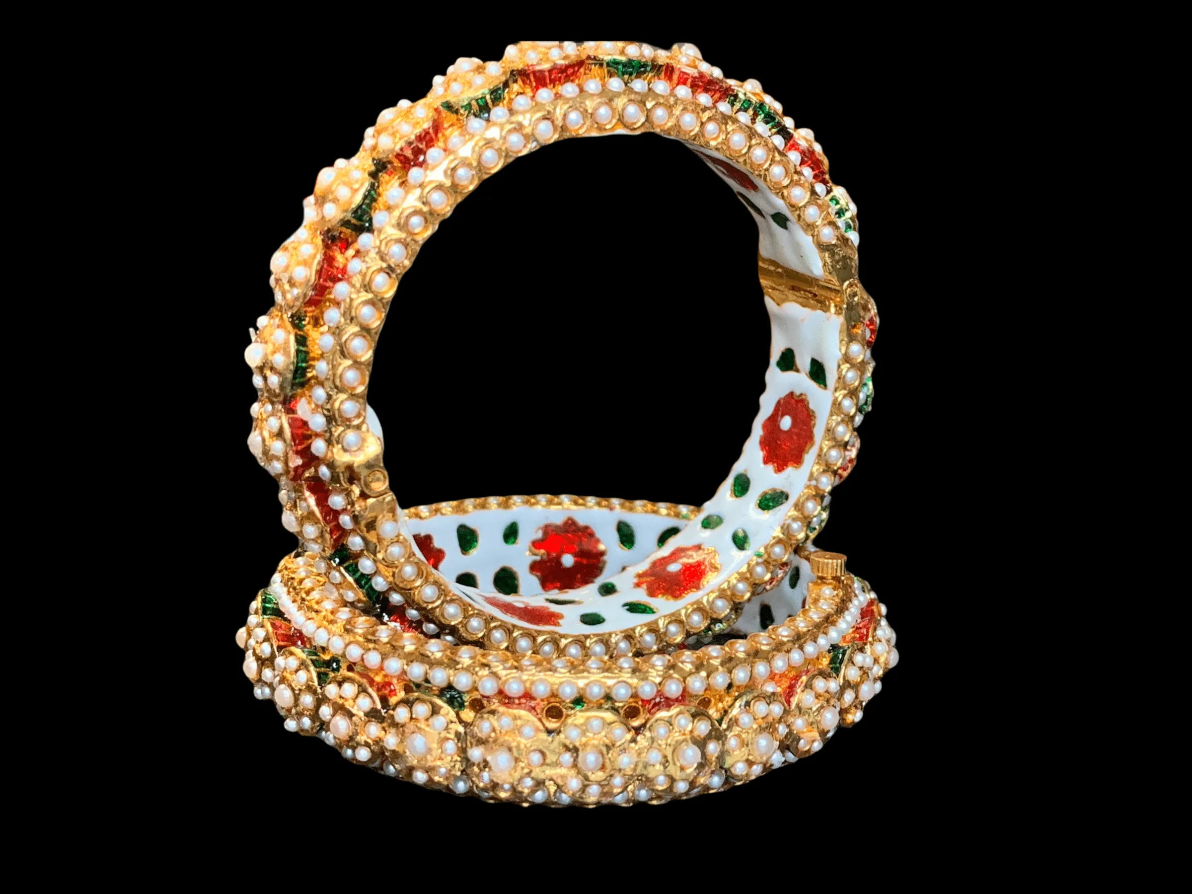 B47 Pearl rajwadi style bangles (READY TO SHIP )