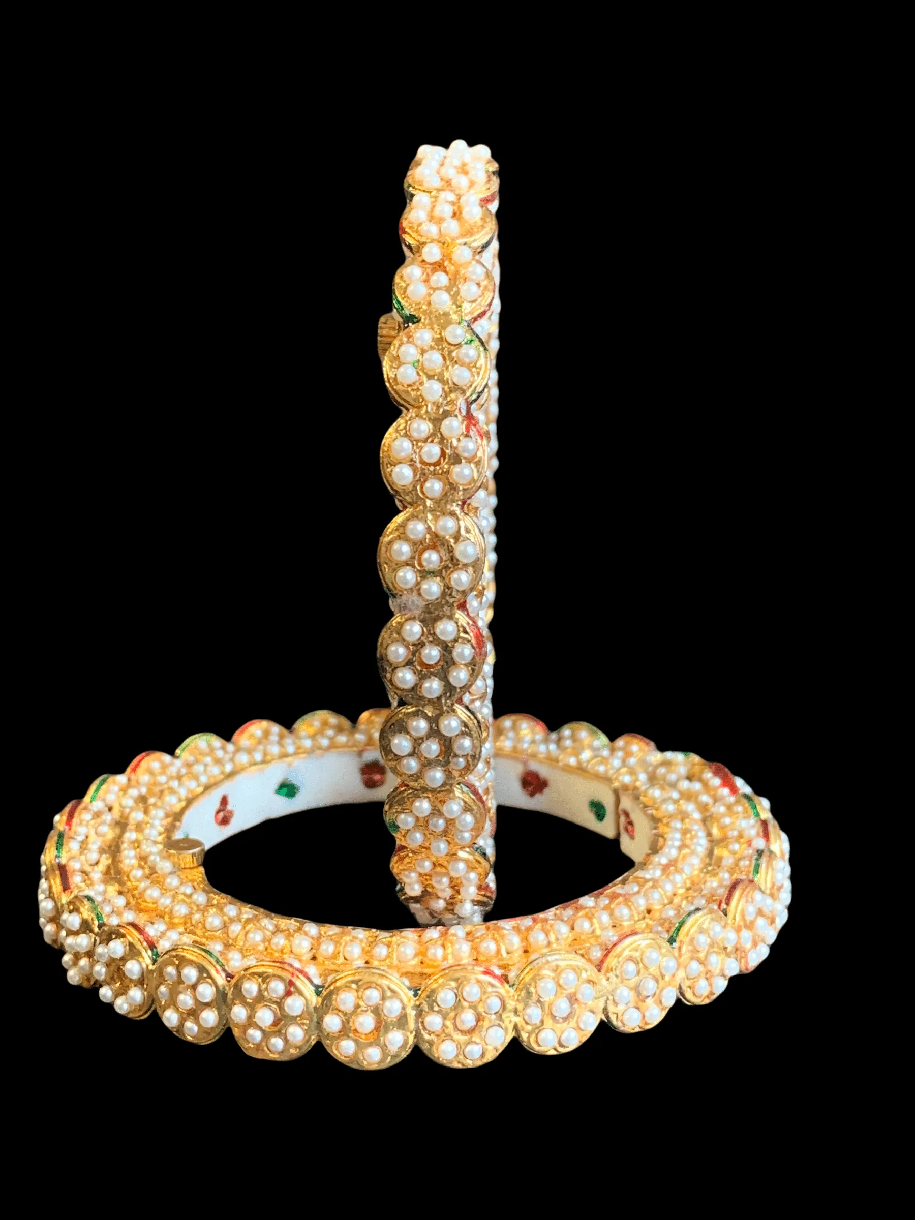 B47 Pearl rajwadi style bangles (READY TO SHIP )