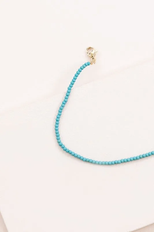 Beaded Turquoise Anklet