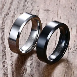 Black Tungsten Carbide Men's Ring Wedding Engagement Ring