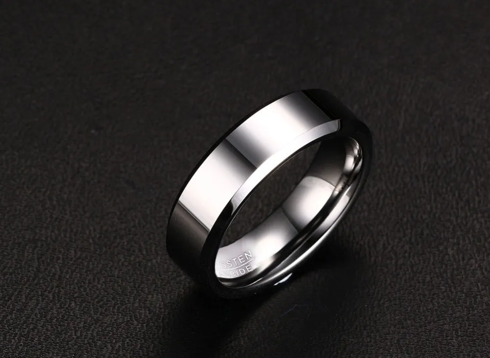 Black Tungsten Carbide Men's Ring Wedding Engagement Ring