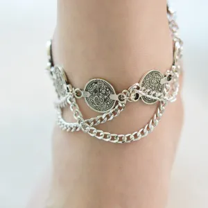 Boho Beach Coin Ankle Bracelet