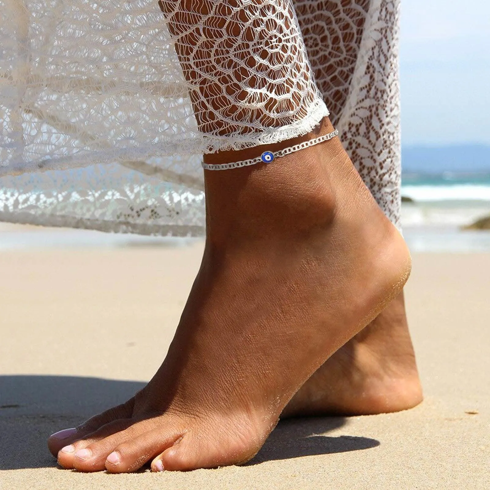 Boho Evil Eye Anklets