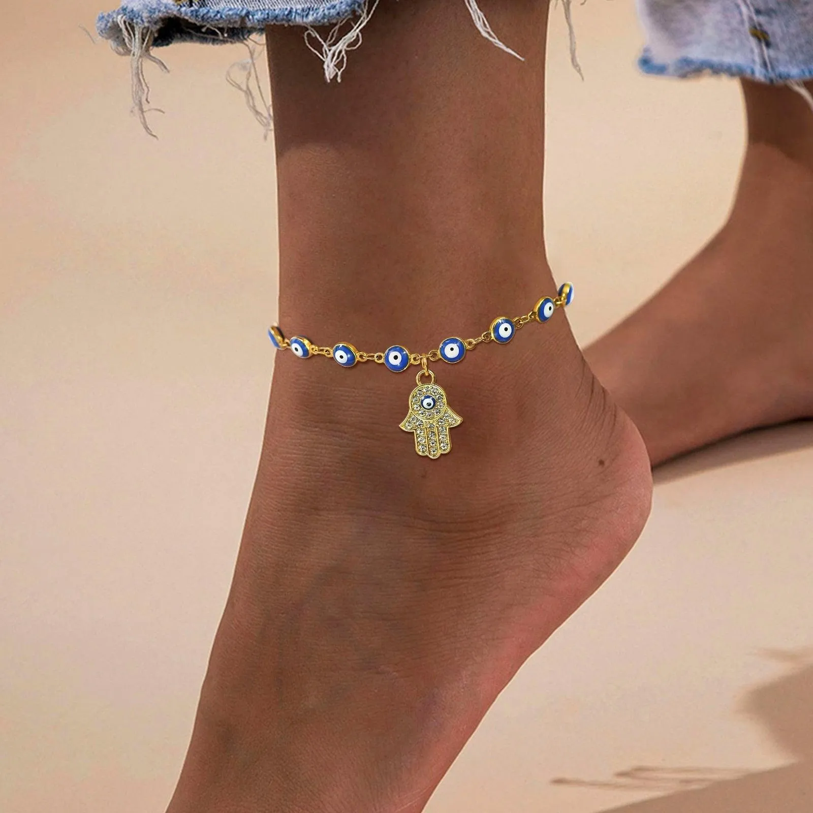 Boho Evil Eye Anklets