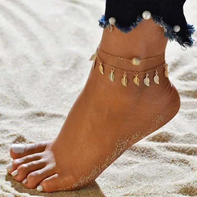 Boho Gold Ankle Bracelets