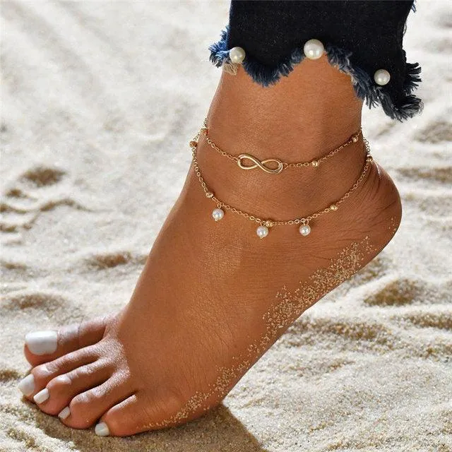 Boho Gold Ankle Bracelets