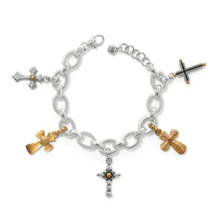 Brigthon Women's Majestic Cross Charm Bracelet