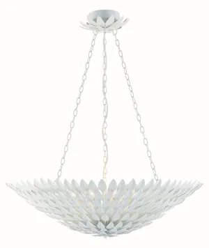 Broche 8-Light Chandelier in Matte White