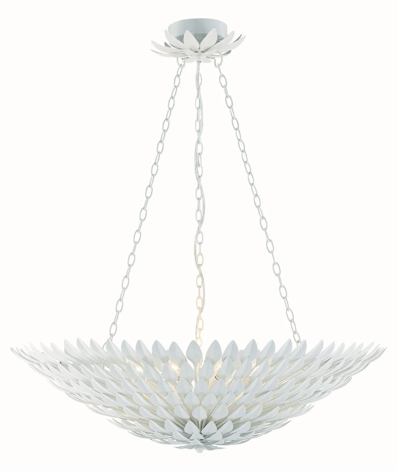 Broche 8-Light Chandelier in Matte White