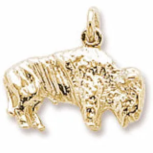 Buffalo Charm in Yellow Gold Plated