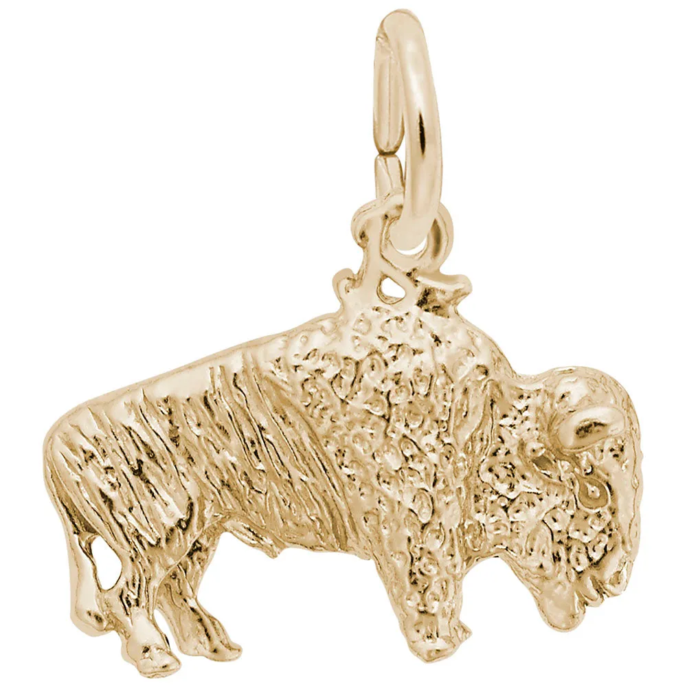 Buffalo Charm in Yellow Gold Plated