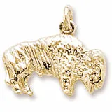 Buffalo Charm In Yellow Gold