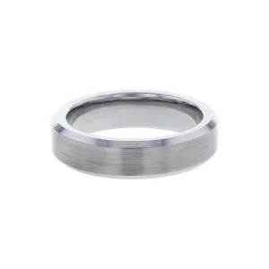 Calvin Tungsten Beveled Wedding Ring - 6mm