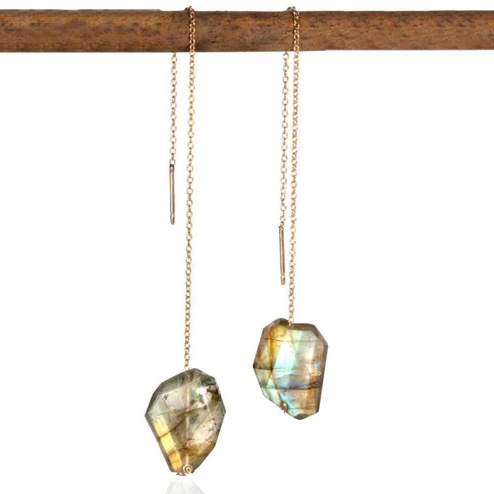 CAMILLA WEST JEWELLERY 'Reflected Sunlight' Labradorite Gold Fill Earrings