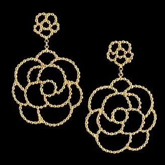 Carla Amorim - Camilia - Earrings, Yellow Gold