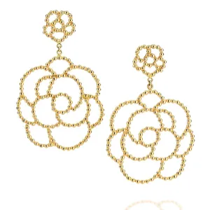 Carla Amorim - Camilia - Earrings, Yellow Gold