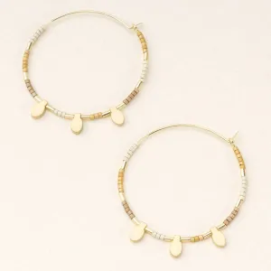 Chromacolor Miyuki Large Hoop - Neutral Multi/Gold