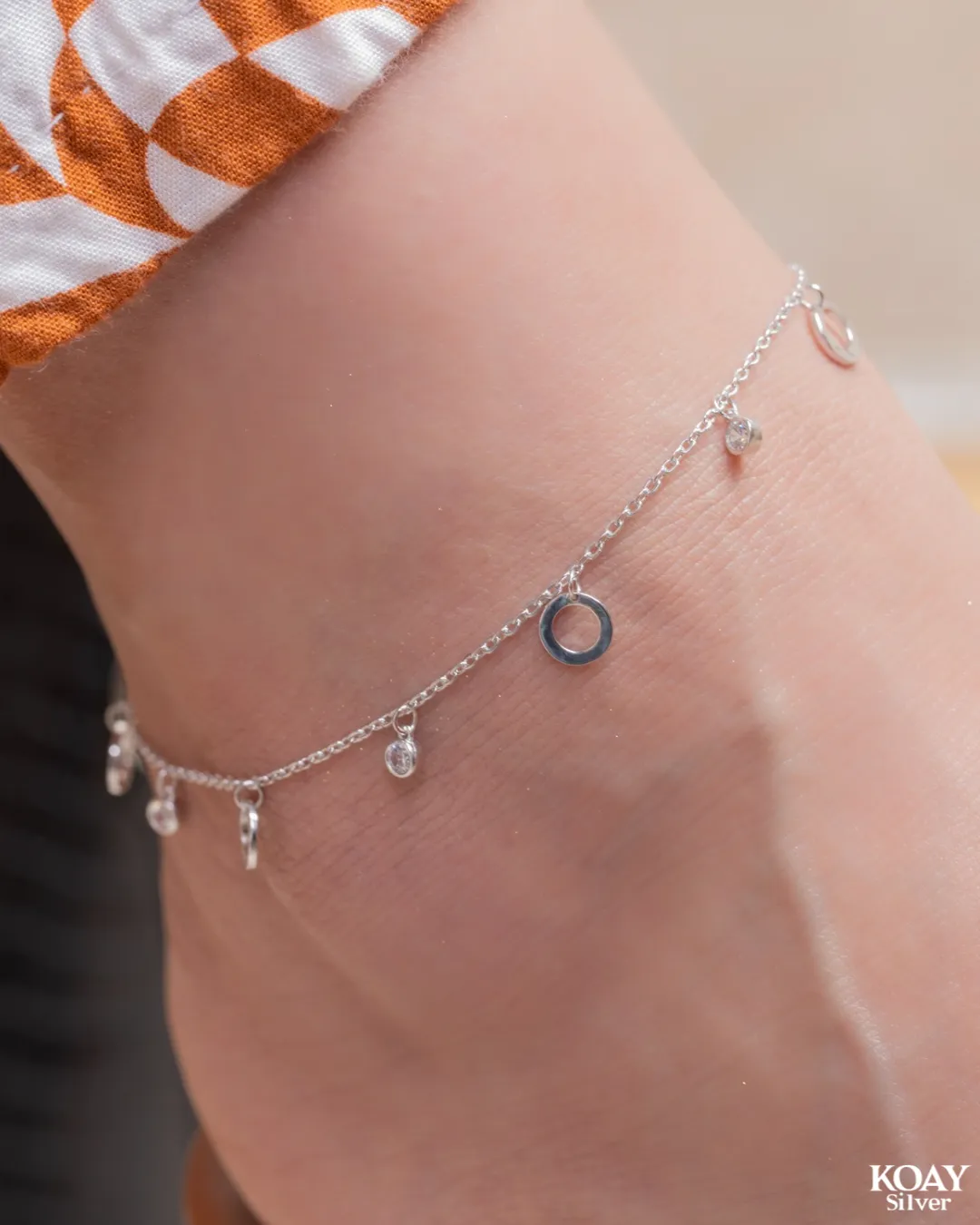 Circle Zircon  Anklet