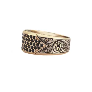 Classic Pave Signet Ring - Solid Gold