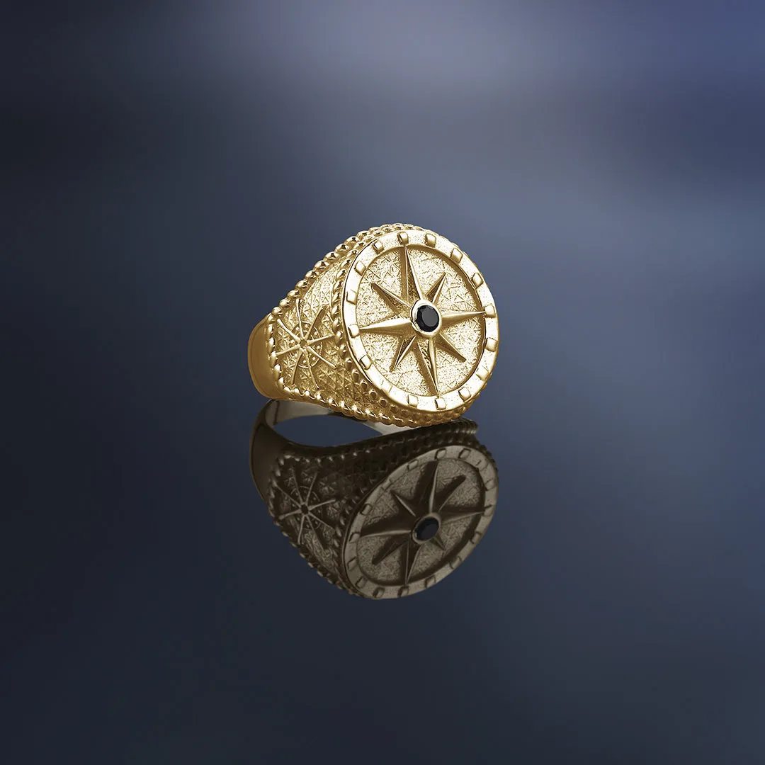 Compass Ring - Solid Gold