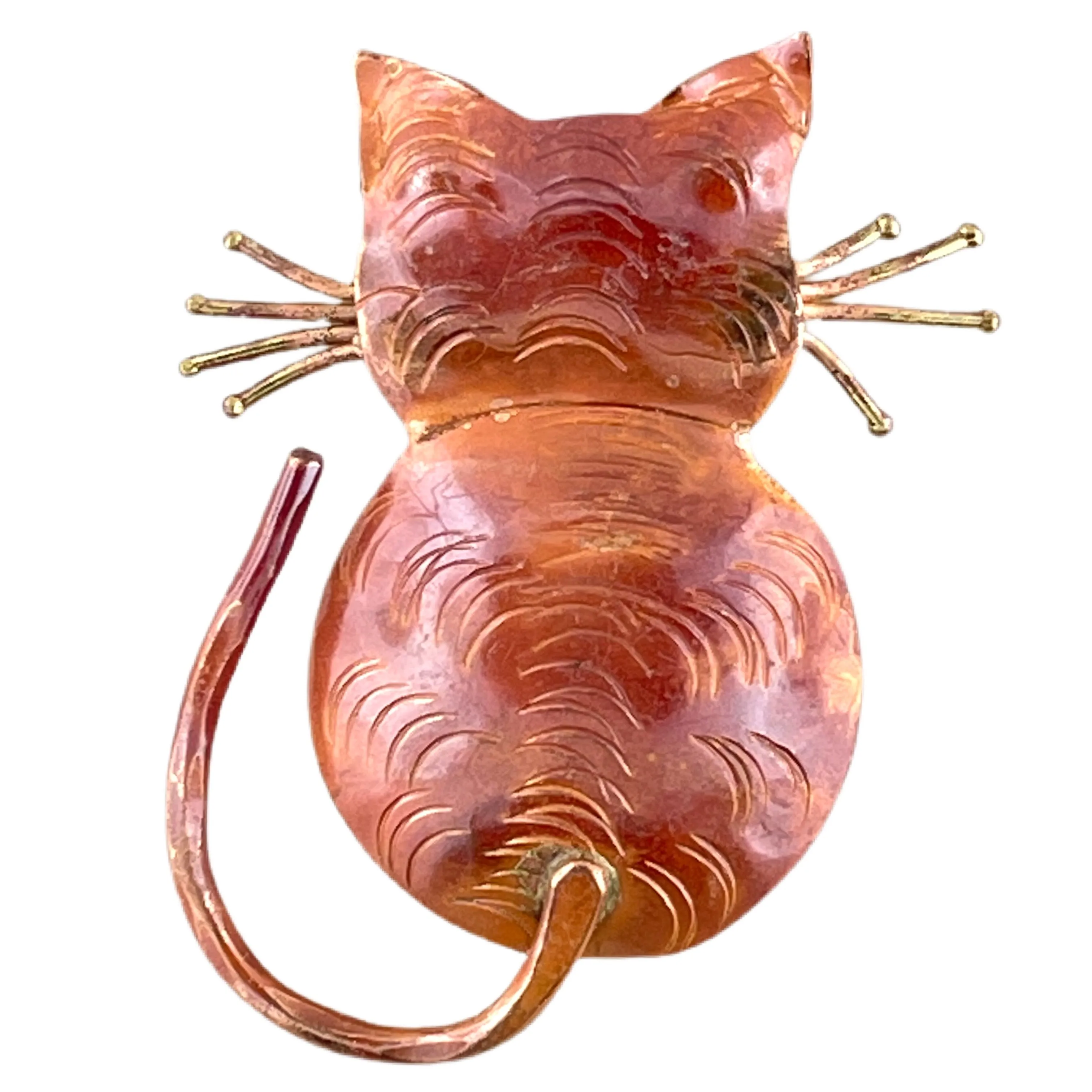 Copper Cat Pendant, Aloof Kitty