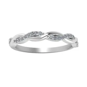 Cynthia Twisted Trendy Moissanite Wedding Ring