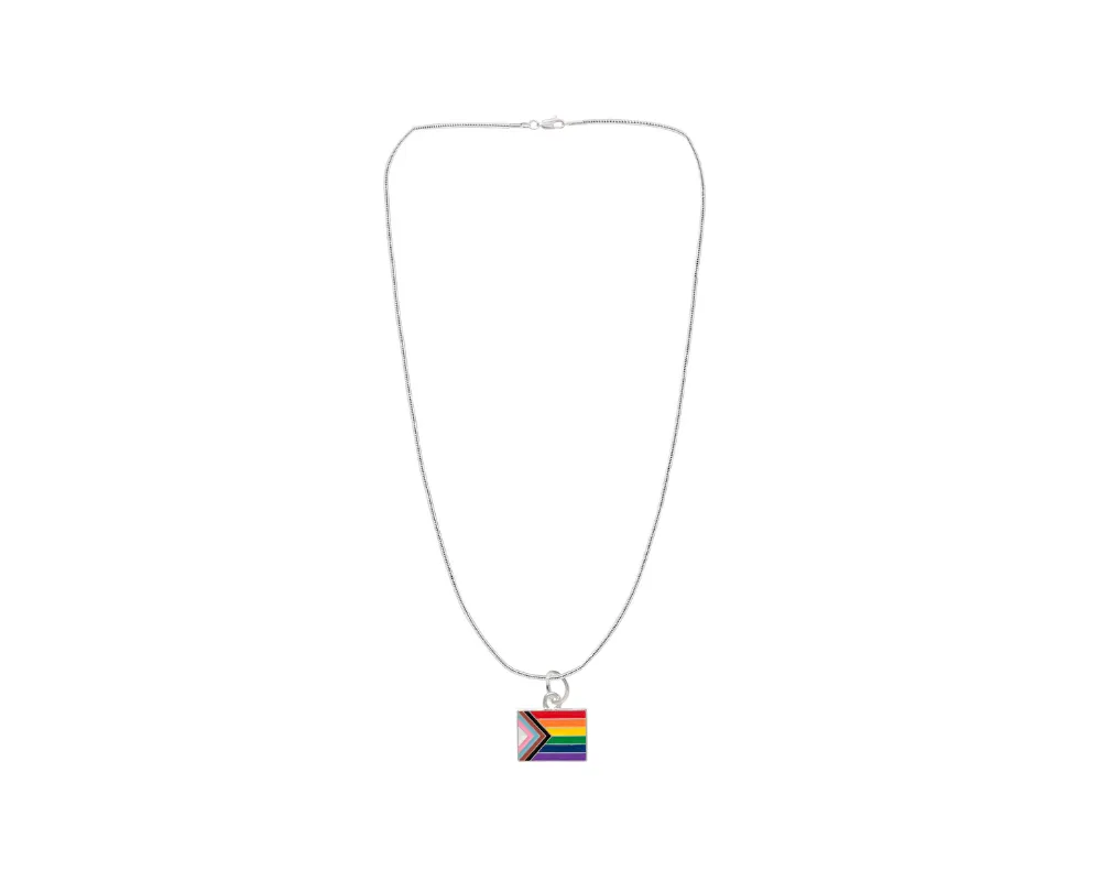 Daniel Quasar Flag Charm Necklaces