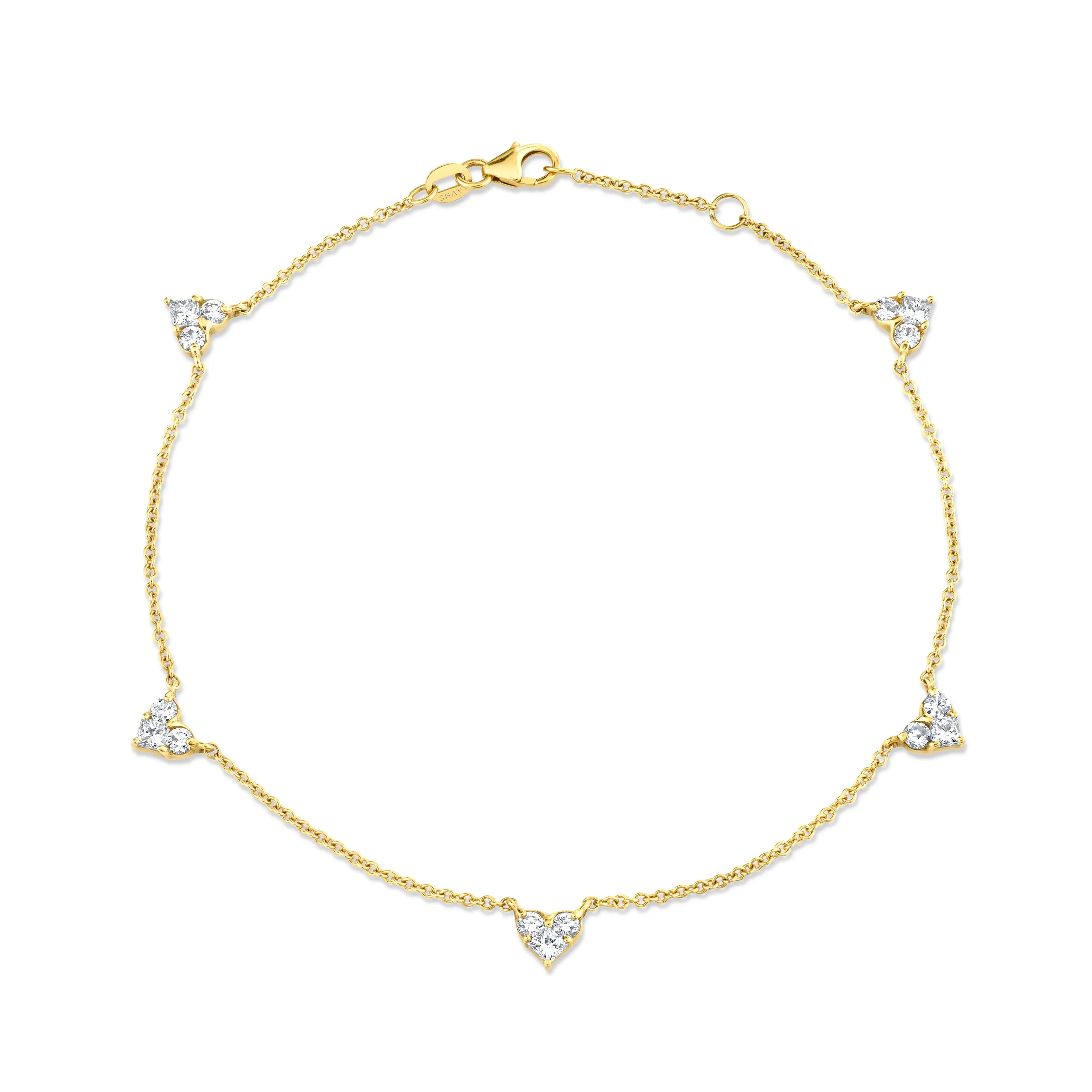 DIAMOND 5 HEART ANKLET