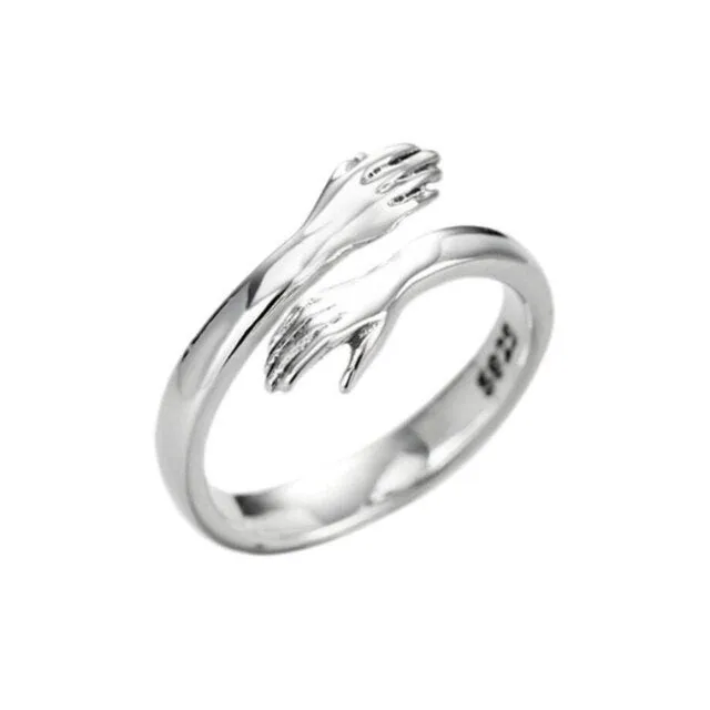 Double Hand Silver Ring