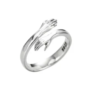 Double Hand Silver Ring