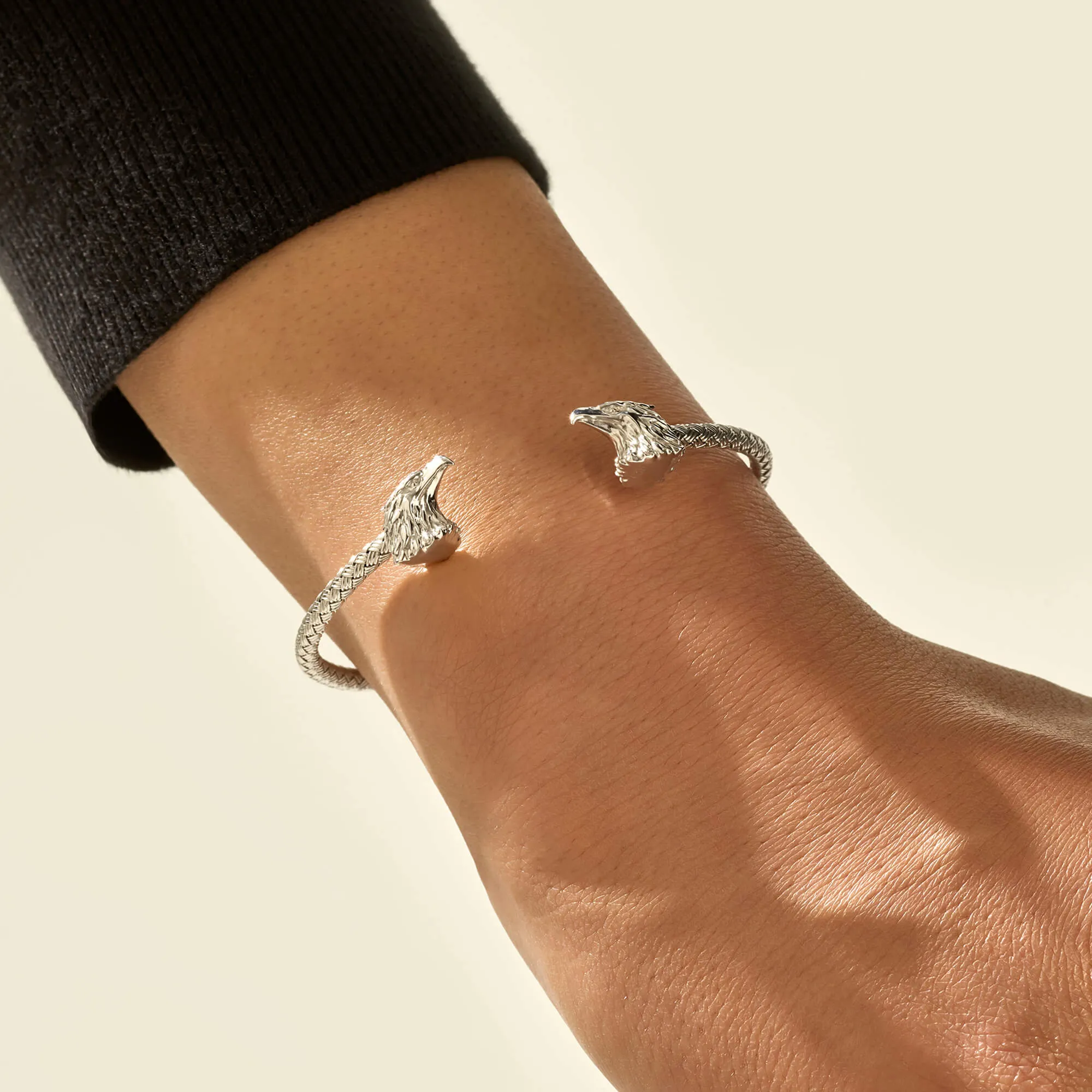 Eagle Cuff Bracelet - Solid Silver