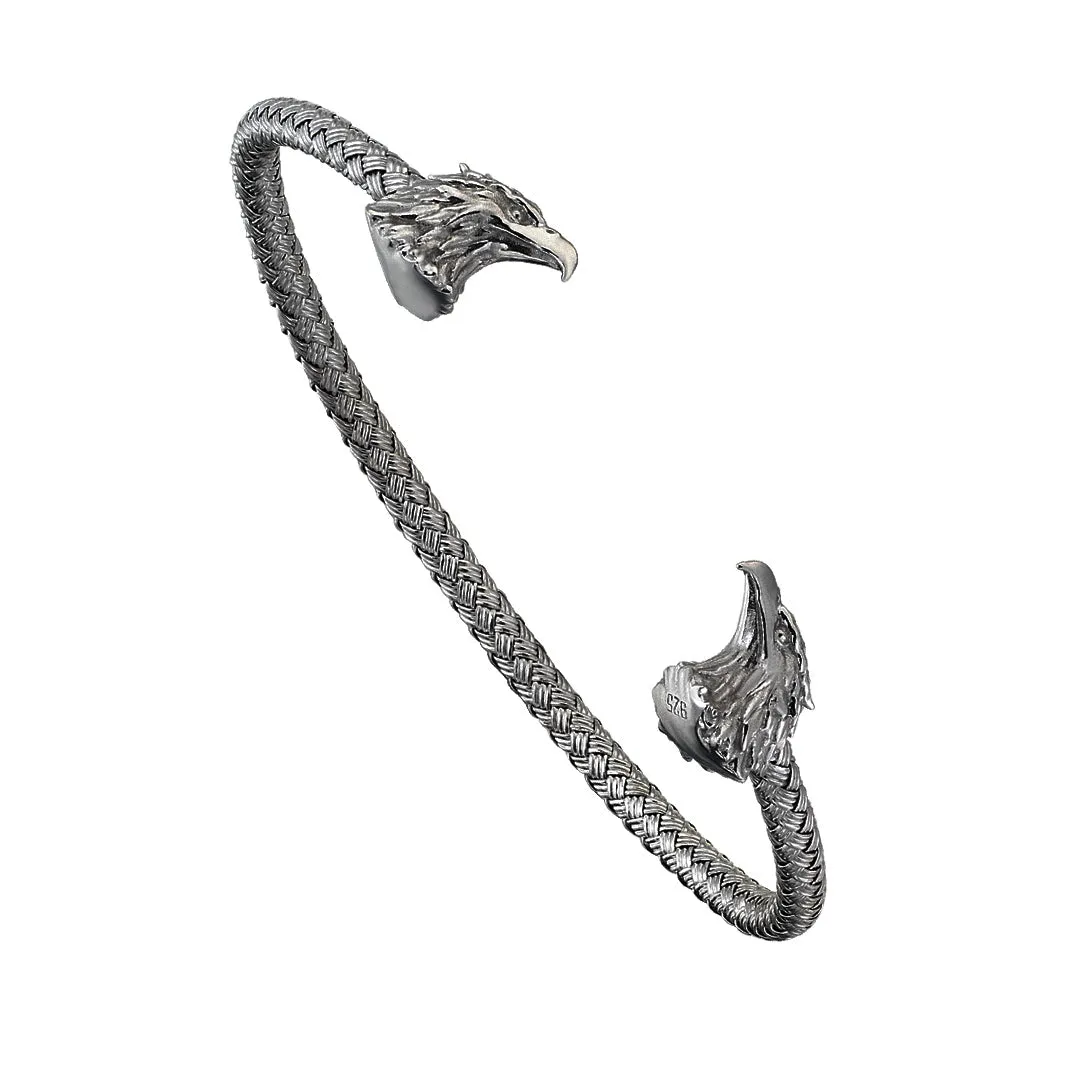 Eagle Cuff Bracelet - Solid Silver