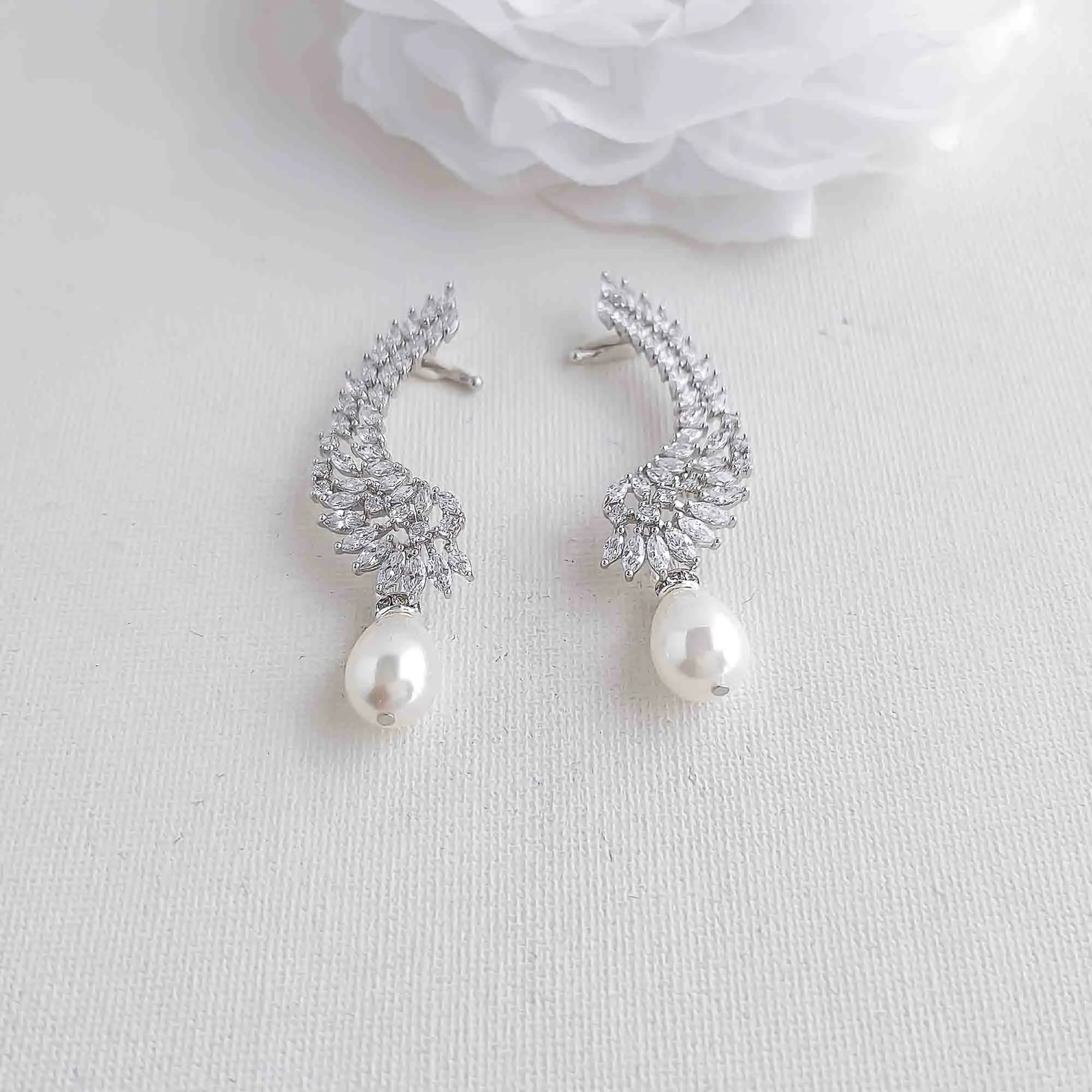 Ear Cuffs With or Without Pearl Drop-Adena