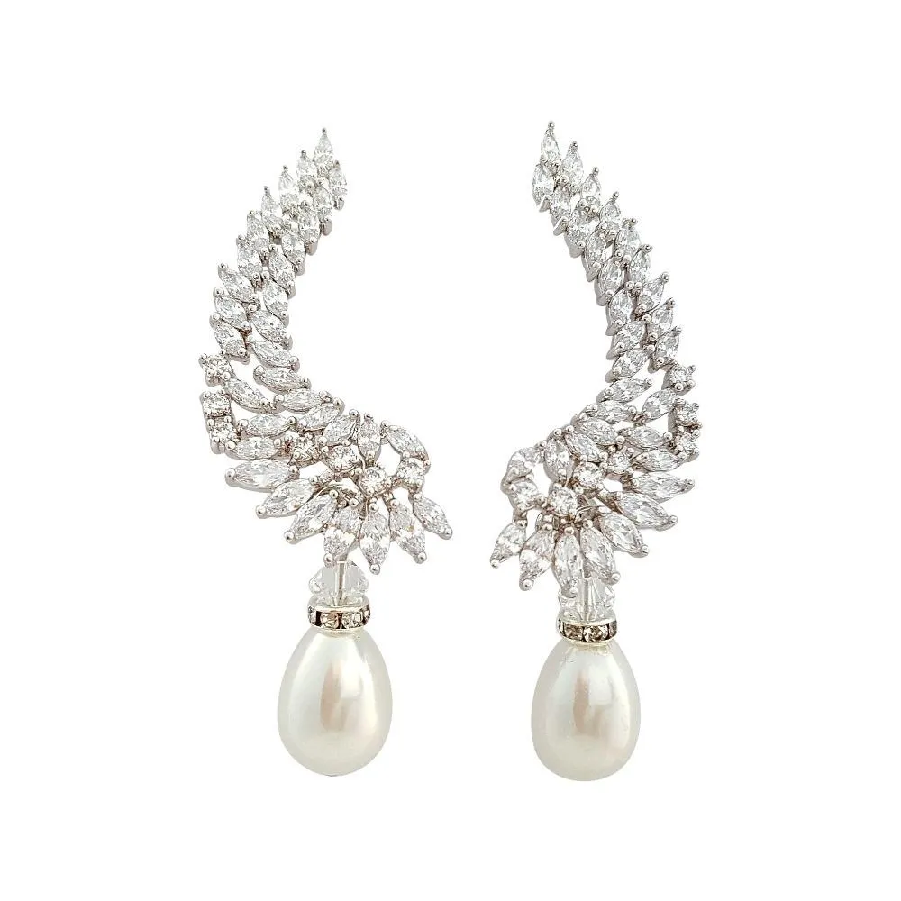 Ear Cuffs With or Without Pearl Drop-Adena