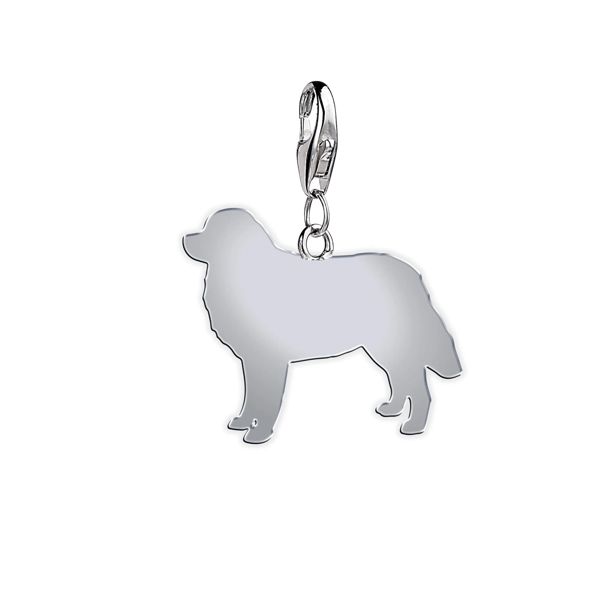 Estrela Mountain Dog Silhouette Silver Charm